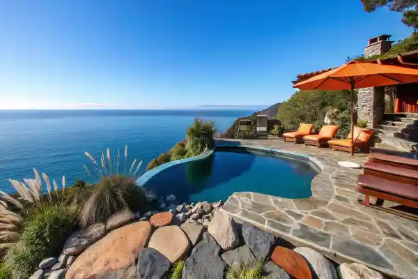 Post Ranch Inn in Big Sur, California, with cliffside views and eco-friendly architecture.