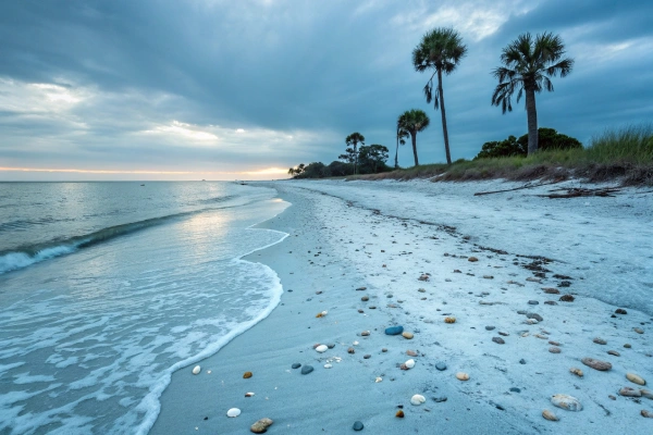 Untouched shoreline of Little Tybee Island